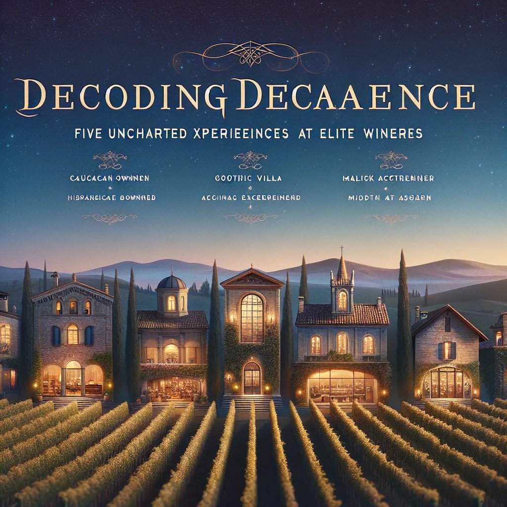 Decoding Decadence: Five Uncharted Experiences at Elite Wineries