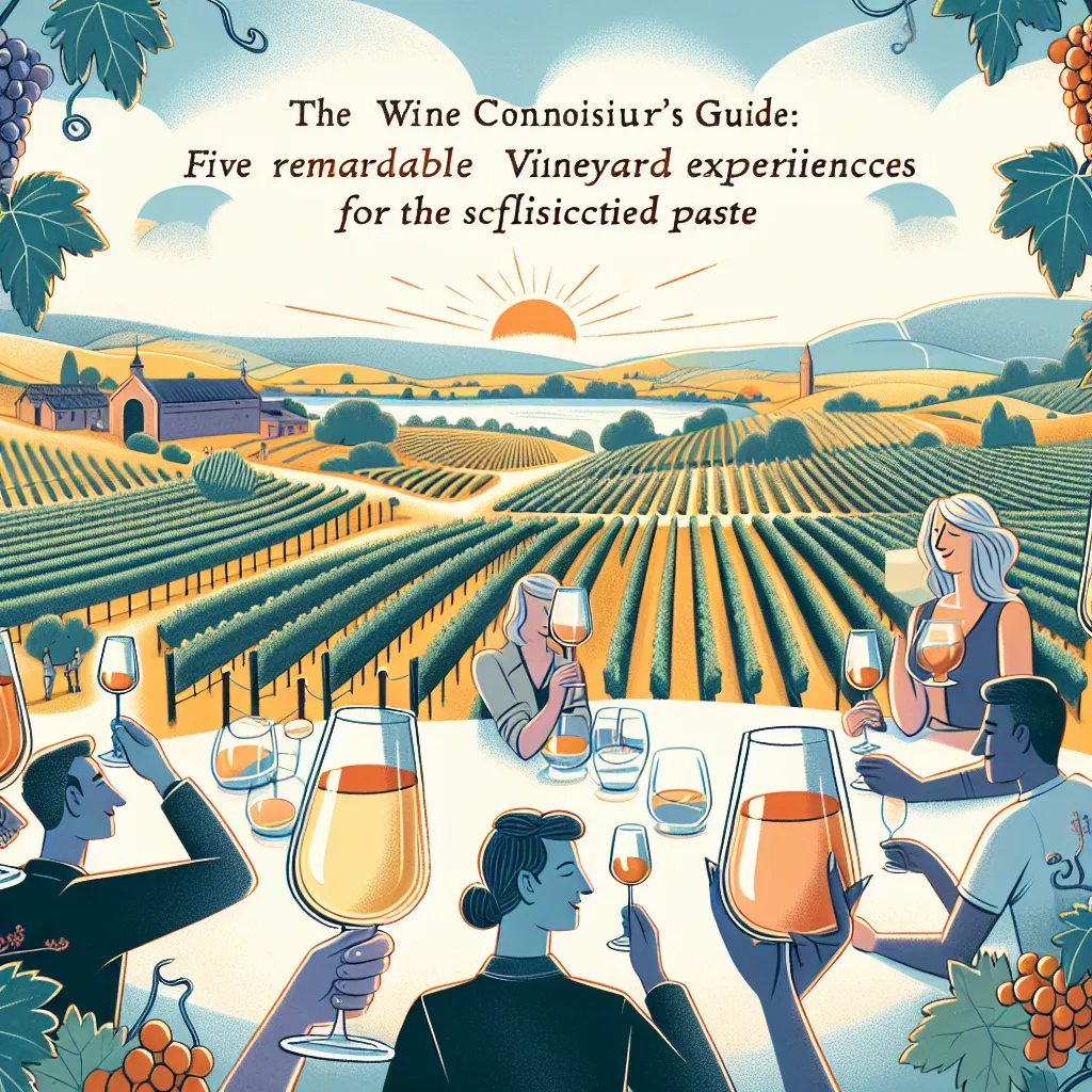 The Wine Connoisseur's Guide: Five Remarkable Vineyard Experiences for the Sophisticated Palate